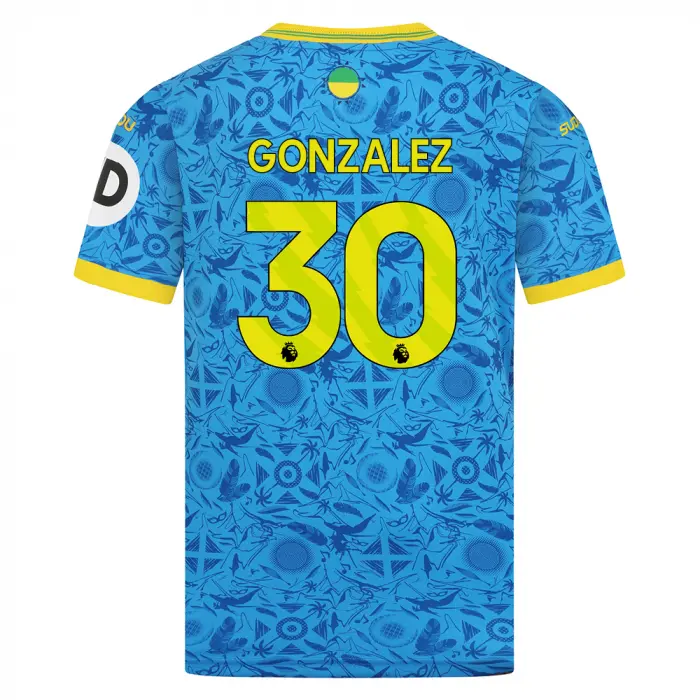 Wolverhampton Wanderers Store | Shop Official 2025-26 Wolves Third Shirt – Junior GONZALEZ 30 Wolves Gear